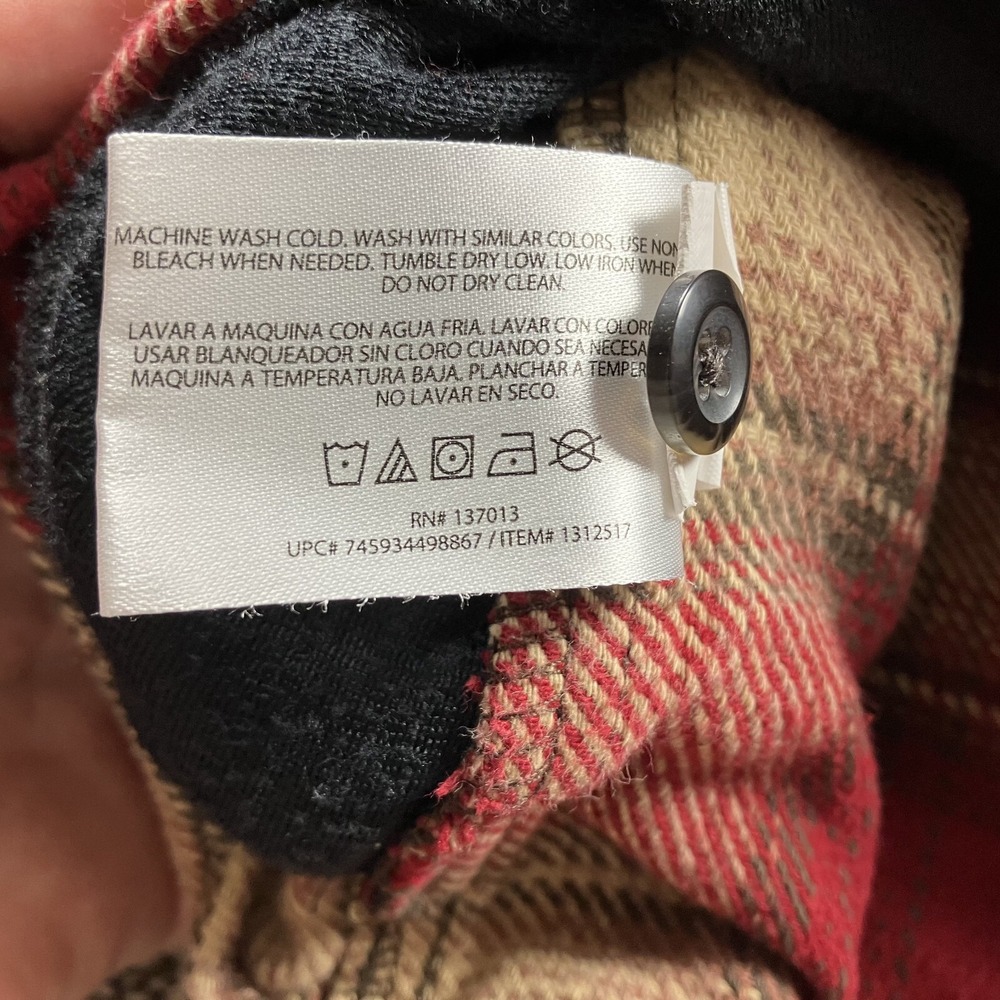 ORVIS Shirt Large Heavy Perfect Flannel Jacket Plaid Shacket Side Pockets - Picture 9 of 11